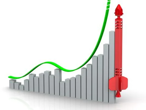 Graph of growth. The concept Stock-Illustration