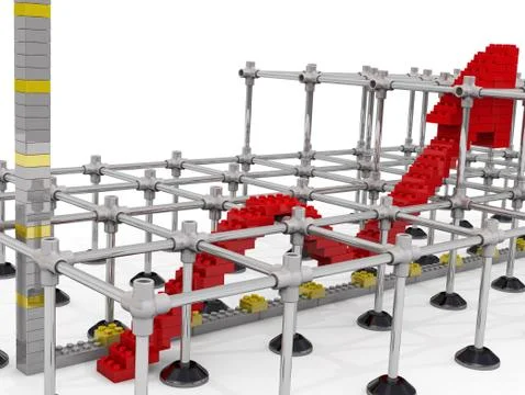 The graph of growth Stock Illustration