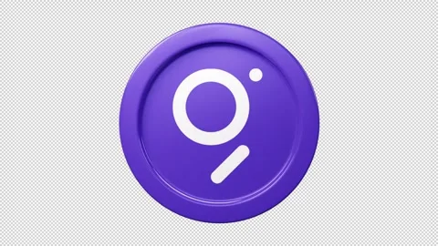 The graph GRT coin 3d spin rotage Cryptocurrency token seemless loop Stock Footage 245554031