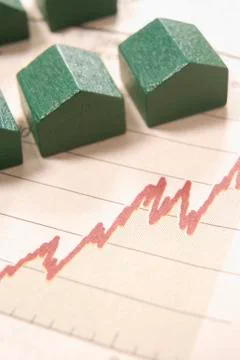 Graph with houses Foto stock