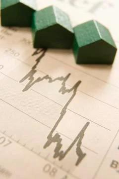 Graph with houses Stock Photos