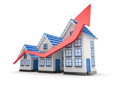 Graph of housing market Stock Photos