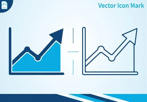 Graph icon and filled icon. Stock-Illustration
