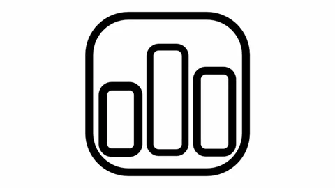 Graph icon animation - Essential basic icon motion design Stock Footage 293562483