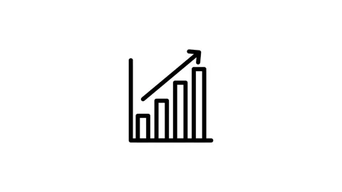 Graph icon animation. Growth icon. Graph and chart. Icon animation. Stock Footage 313489944