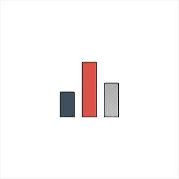 Graph Icon Chart bar symbol for your web site design, logo, app, UI. Stock Stock Illustration