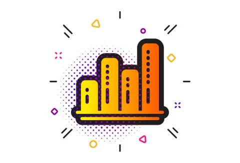 Graph icon. Column chart sign. Vector Stock Illustration