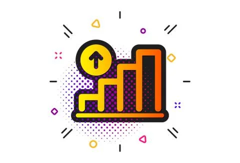 Graph icon. Column chart sign. Vector Stock Illustration