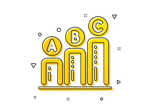 Graph icon. Column chart sign. Vector Illustrazione stock