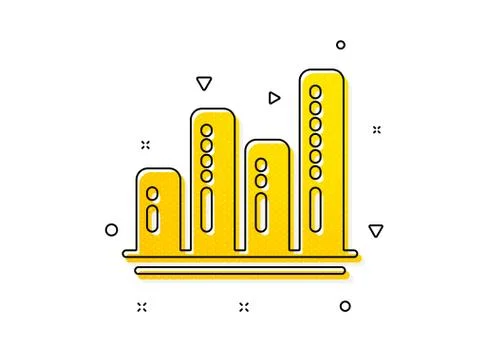 Graph icon. Column chart sign. Vector Illustrazione stock