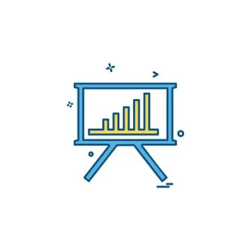 Graph icon design vctor Stockillustratie
