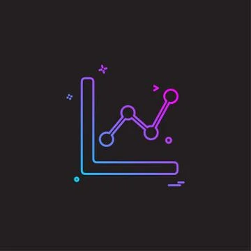 Graph icon design vctor Illustrazione stock