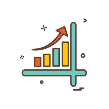 Graph icon design vector イラスト素材
