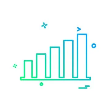 Graph icon design vector イラスト素材