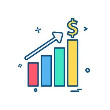 Graph icon design vector 스톡 일러스트