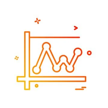 Graph icon design vector イラスト素材