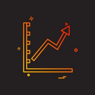 Graph icon design vector イラスト素材