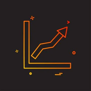 Graph icon design vector Illustrazione stock