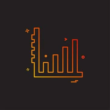 Graph icon design vector Illustrazione stock