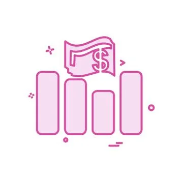 Graph icon design vector Stock Illustration