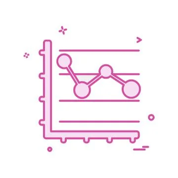 Graph icon design vector 库存插图