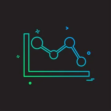 Graph icon design vector イラスト素材