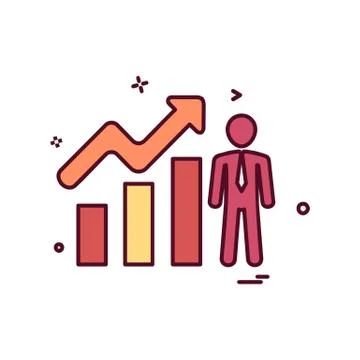 Graph icon design vector イラスト素材