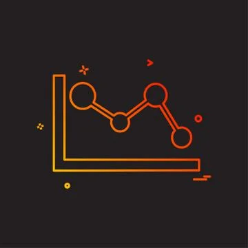 Graph icon design vector Stockillustratie