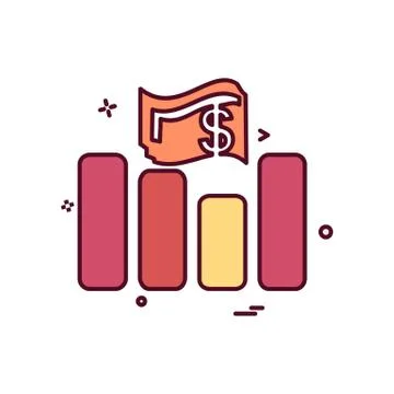 Graph icon design vector イラスト素材