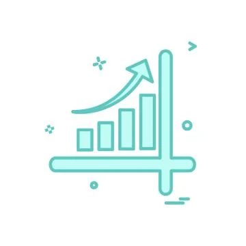 Graph icon design vector Illustrazione stock