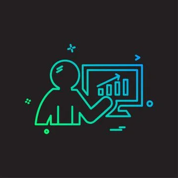 Graph icon design vector Illustrazione stock