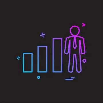 Graph icon design vector Stockillustratie