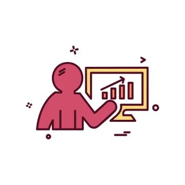 Graph icon design vector イラスト素材