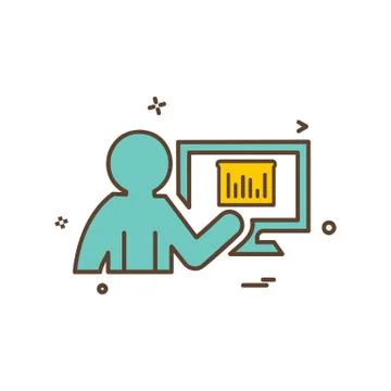 Graph icon design vector 스톡 일러스트