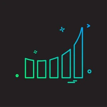 Graph icon design vector イラスト素材
