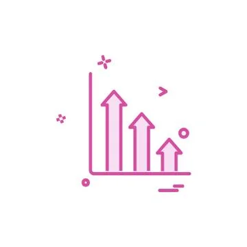 Graph icon design vector 스톡 일러스트