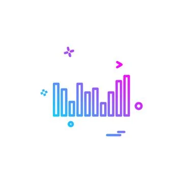 Graph icon design vector Stock Illustration