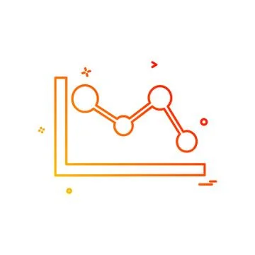 Graph icon design vector イラスト素材