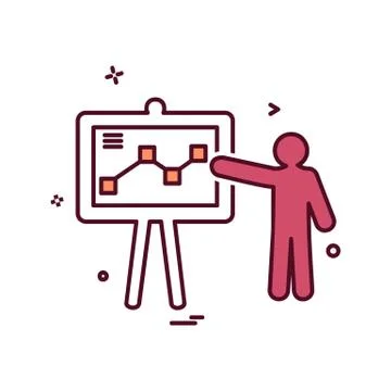 Graph icon design vector 库存插图