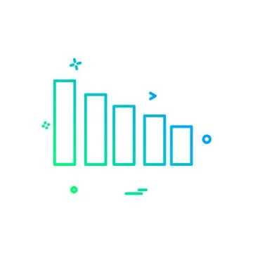 Graph icon design vector イラスト素材