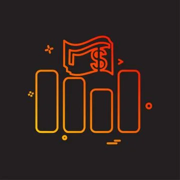 Graph icon design vector イラスト素材