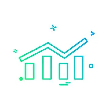 Graph icon design vector 스톡 일러스트