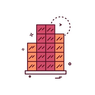 Graph icon design vector 스톡 일러스트