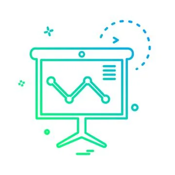 Graph icon design vector Stock Illustration