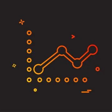 Graph icon design vector Stock Illustration