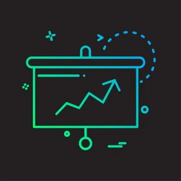 Graph icon design vector 스톡 일러스트
