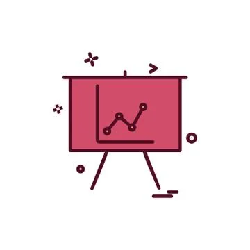 Graph icon design vector 스톡 일러스트