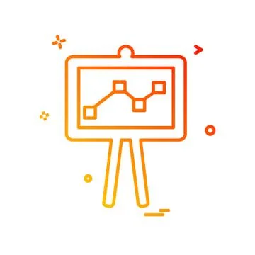 Graph icon design vector Illustrazione stock