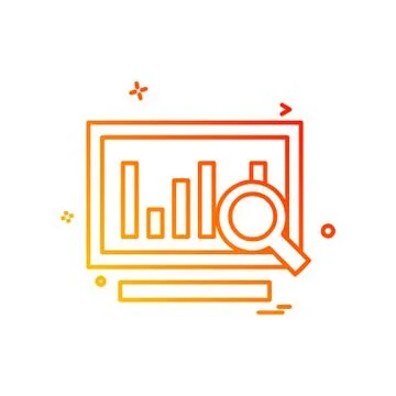 Graph icon design vector イラスト素材