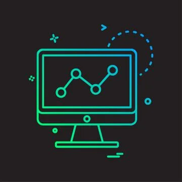 Graph icon design vector Illustrazione stock